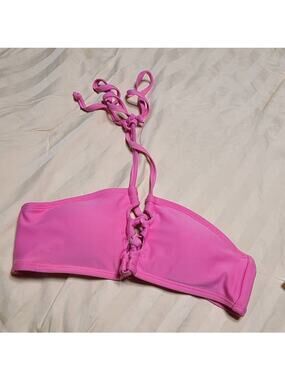 Aeropostale Pink Padded Bandeau Swimsuit Top ~ size XS Junior's